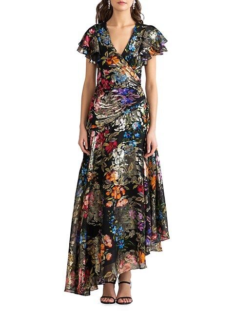 Roxana Asymmetrical Silk-Blend Dress | Saks Fifth Avenue