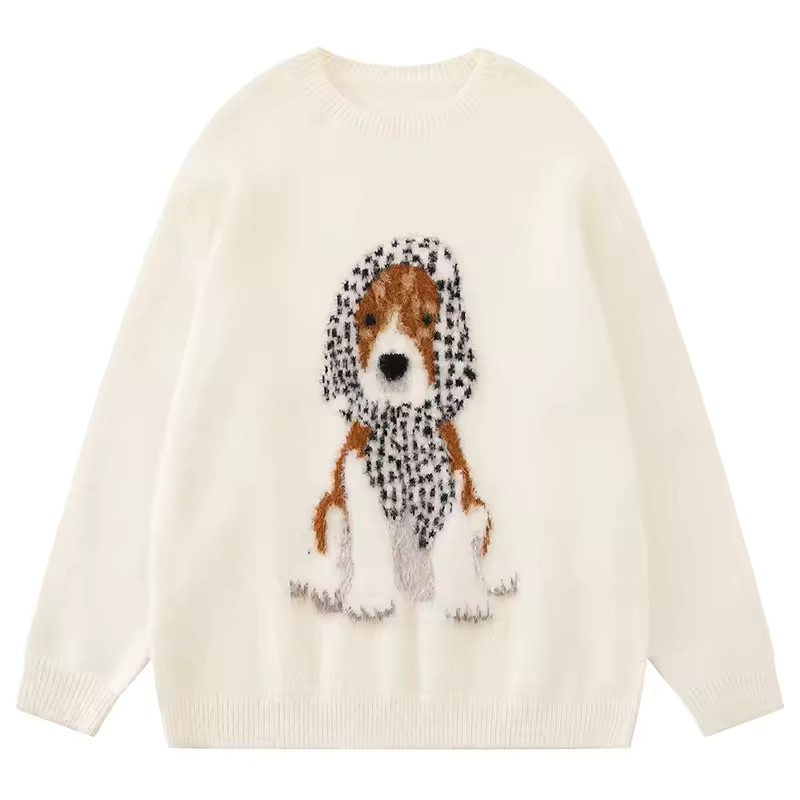 가을 남성 니트 점퍼 스웨터 귀여운 강아지 자카드 따뜻한 풀오버 2025 스... | AliExpress (US)