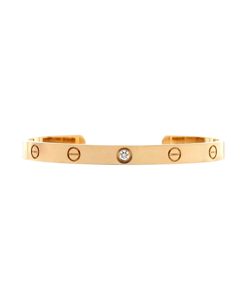 Pre-Owned Cartier Love 1 Diamond Cuff Bracelet 18K Gold with Diamond | Bloomingdale's (US)