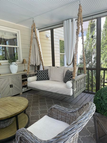 Our cute porch swing. 💕 also comes in a larger daybed version I’ll link as well 

#LTKhome