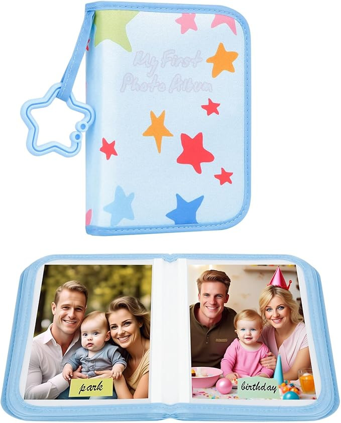 Baby's My First Photo Album for Baby Holds 21 4x6 Photos, Baby Photo Album Soft Cloth Family Book... | Amazon (US)