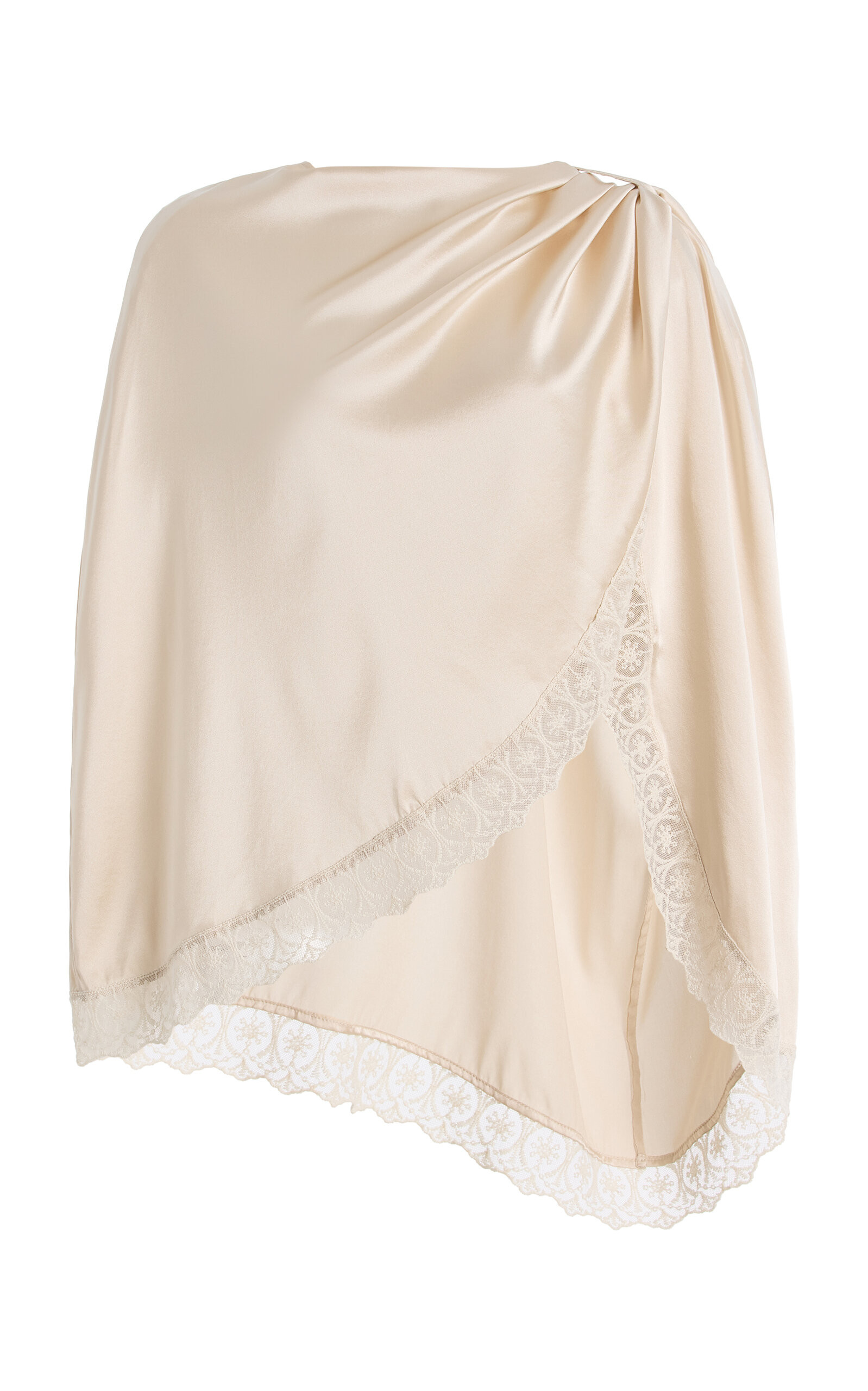 Cata Lace-Trimmed Silk Cape Top | Moda Operandi (Global)