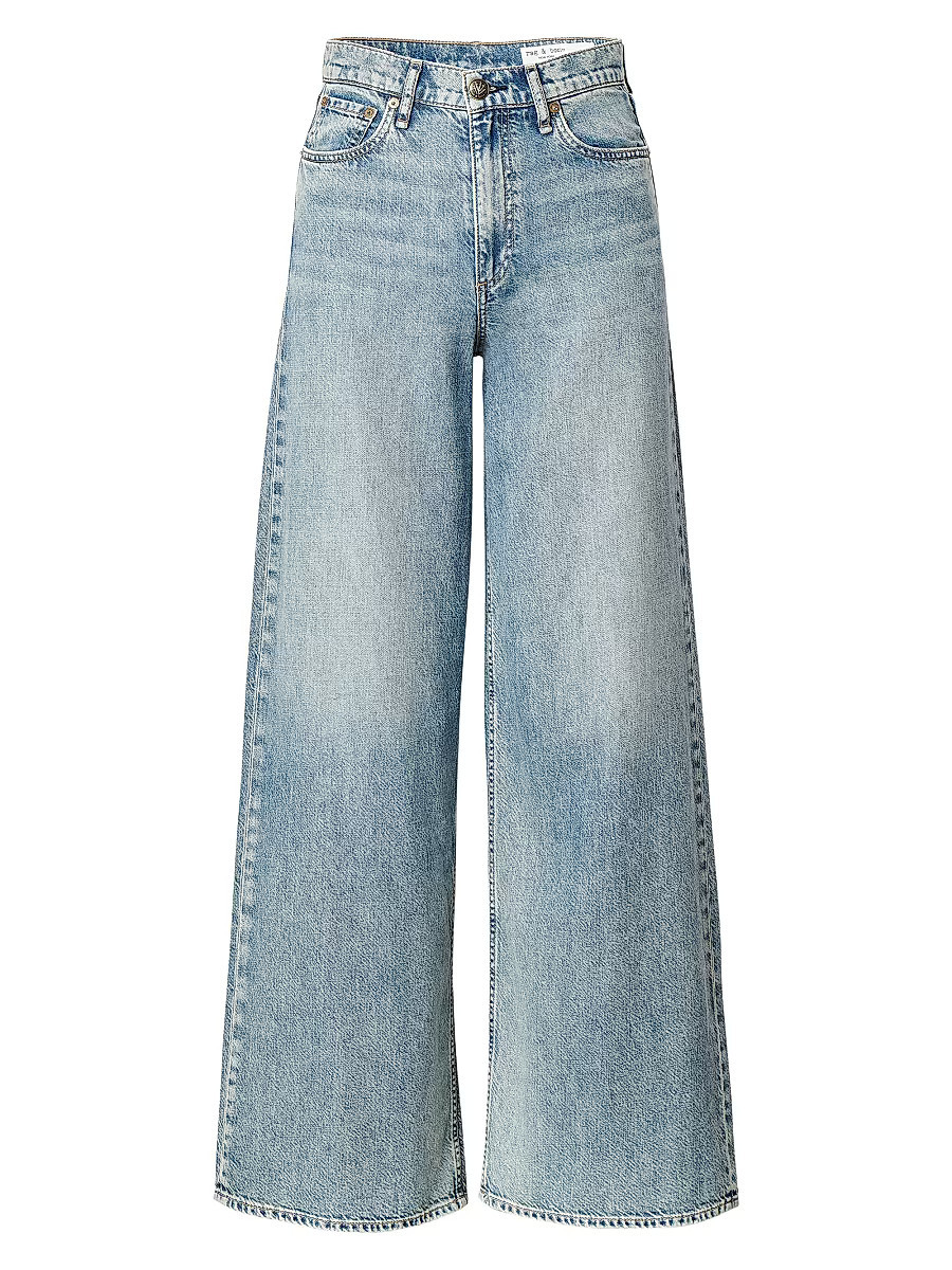 Women's Featherweight Sofie Wide-Leg Jeans - Theo - Size 24 | Saks Fifth Avenue