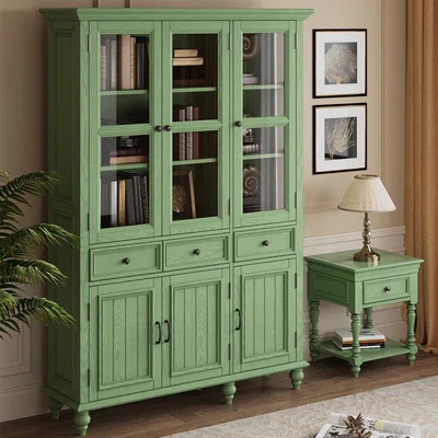 American style green furniture bookcase | Wayfair North America