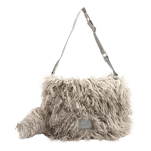 BEARPAW® Curly Faux Fur Hobo Bag - Black | HSN