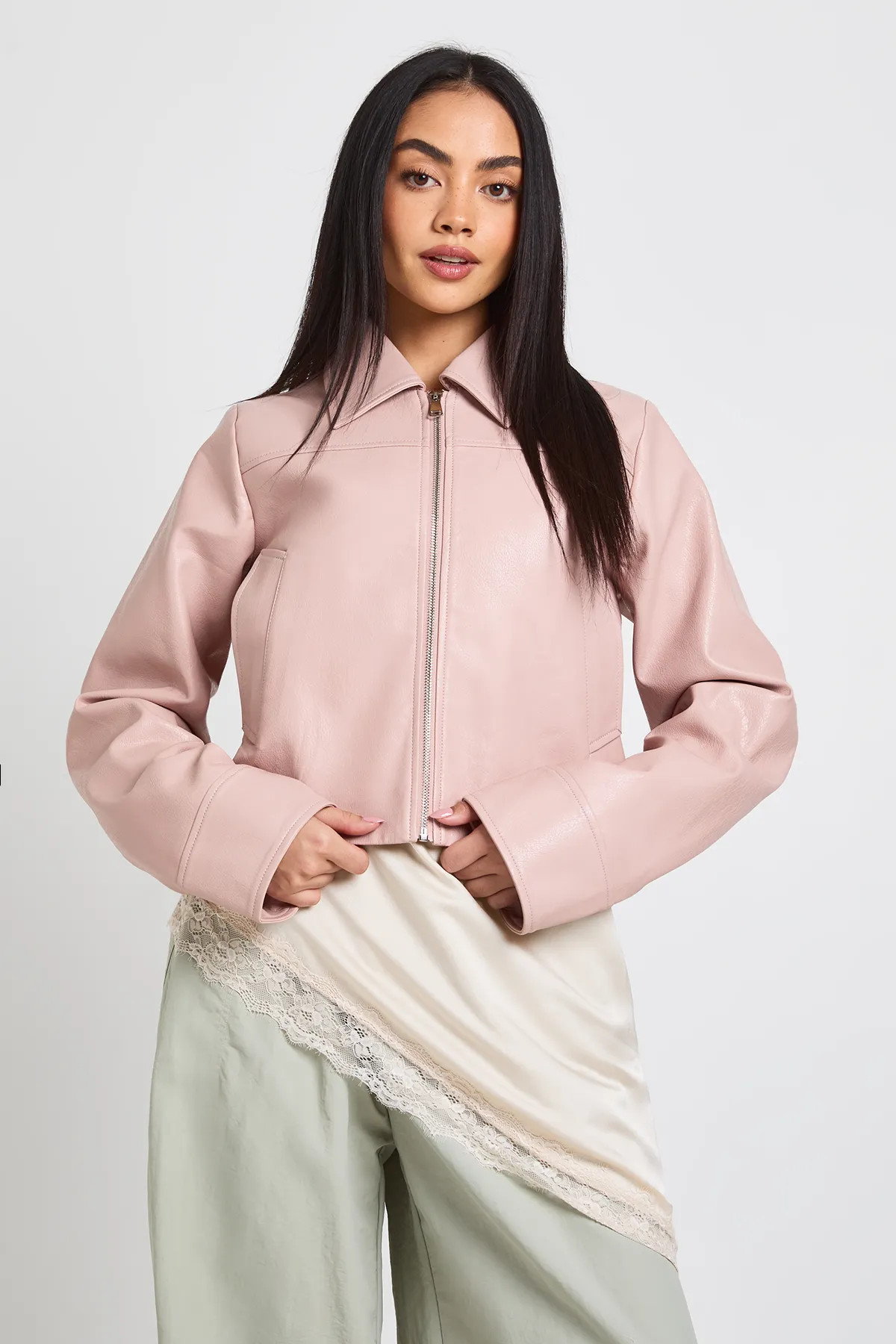 Faux Leather Zip Jacket | boohoo (US & Canada)