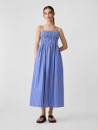 Smocked Squareneck Maxi Dress | Gap Factory