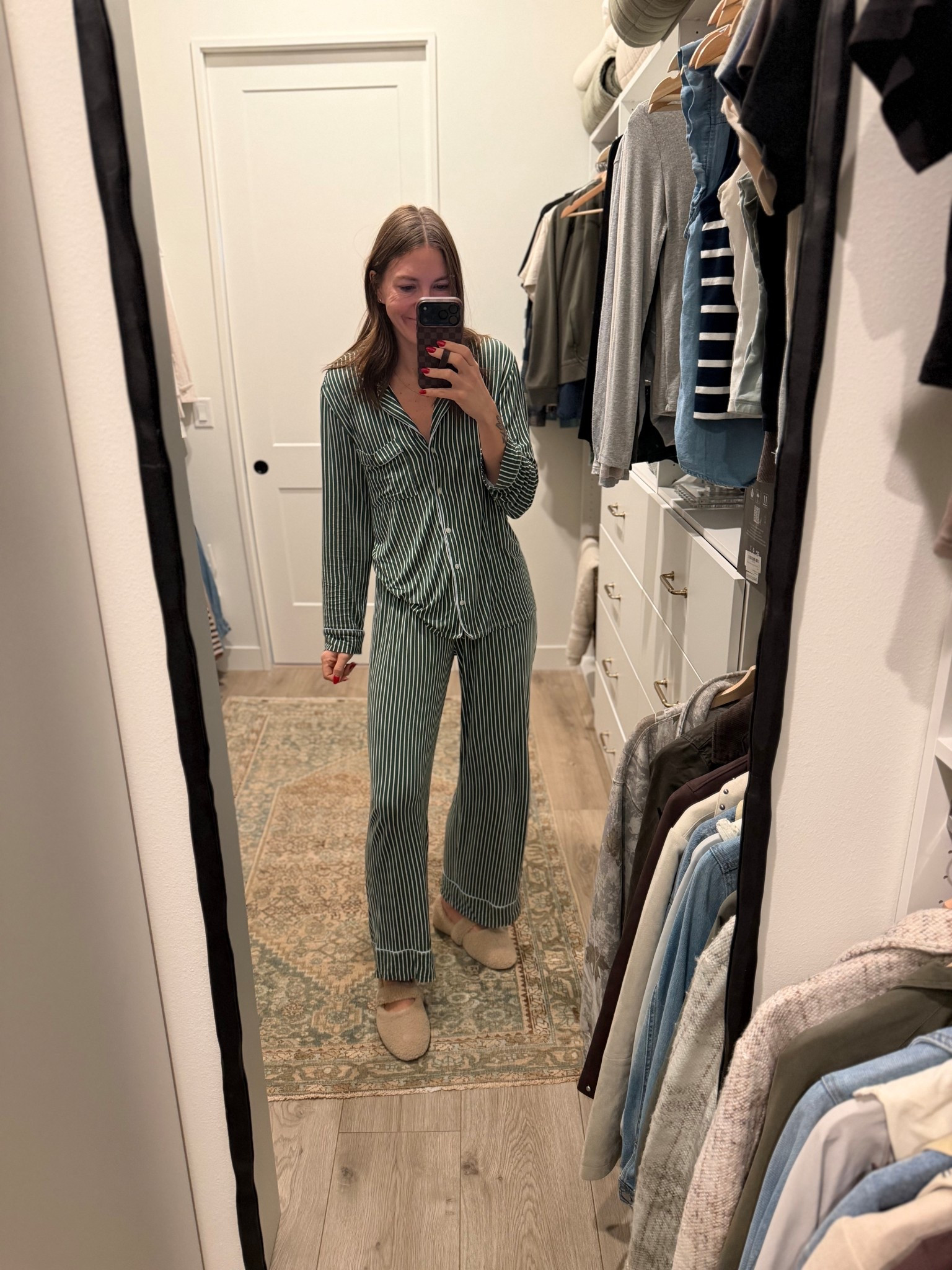 Obsessed with the Aerie holiday pajamas, now 40% off! Wearing a S in top and bottoms  

#LTKFindsUnder50 #LTKSaleAlert #LTKHoliday