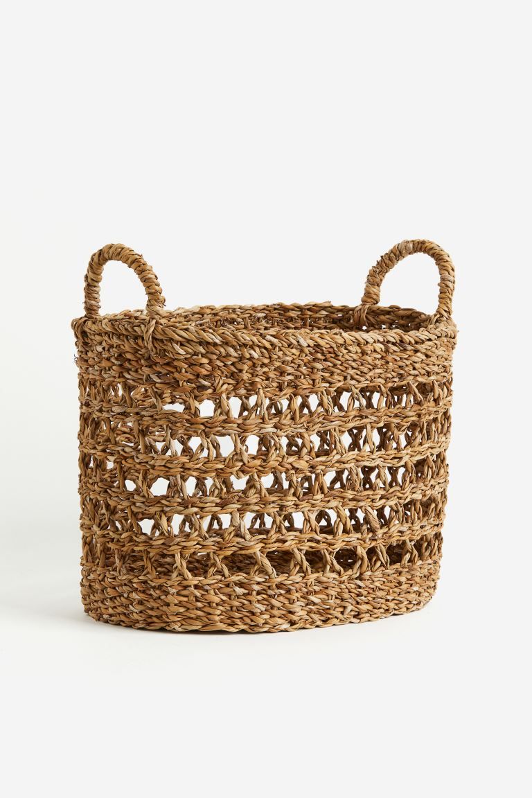 Braided Seagrass Basket - Beige - Home All | H&M US | H&M (US + CA)