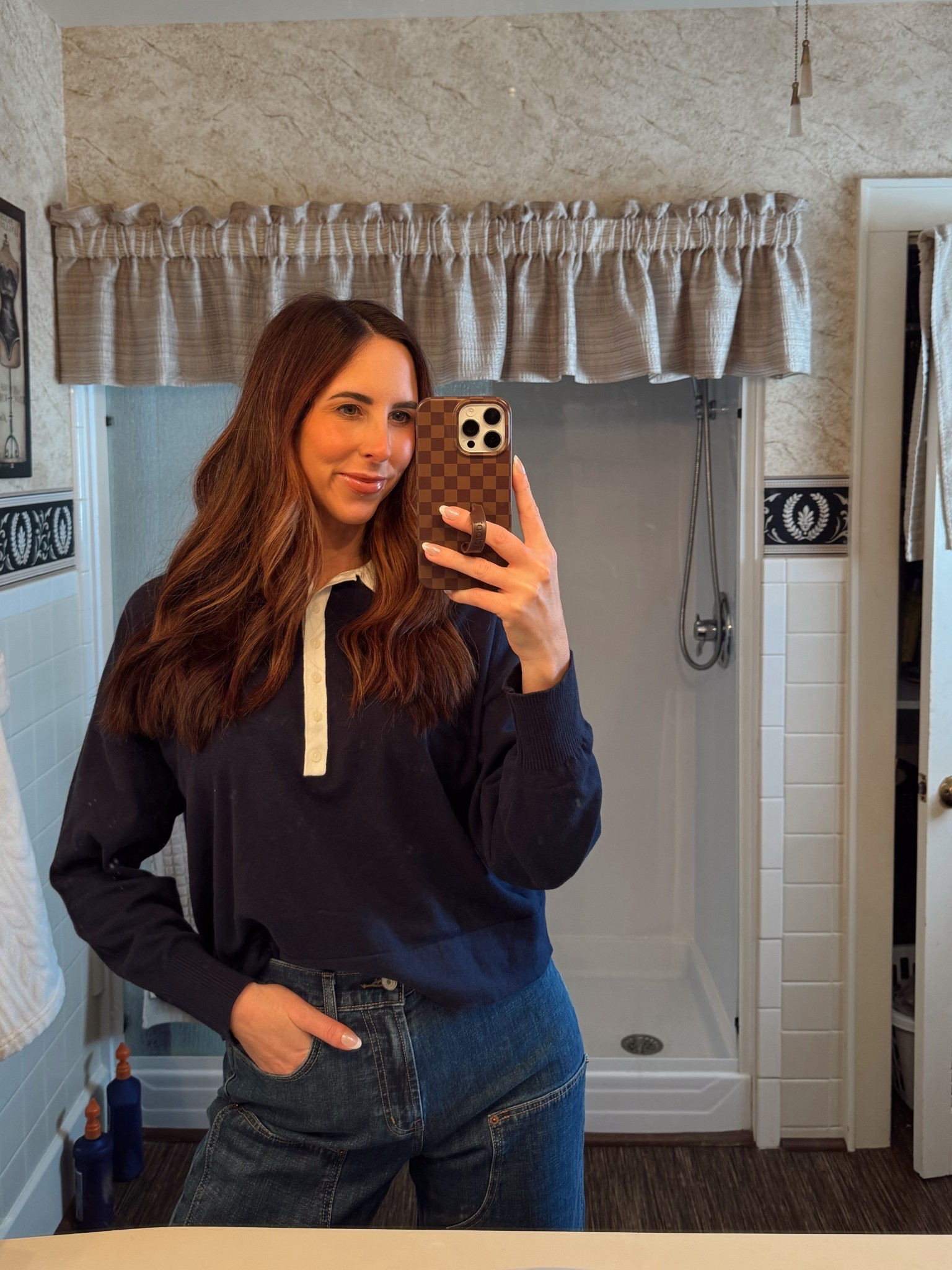 MOM OOTD 
Polo: size L (for a comfier fit!)
Jeans: size 4 (sized down from my usual 6—love the fit!!)



#LTKSaleAlert #LTKootd #LTKTall