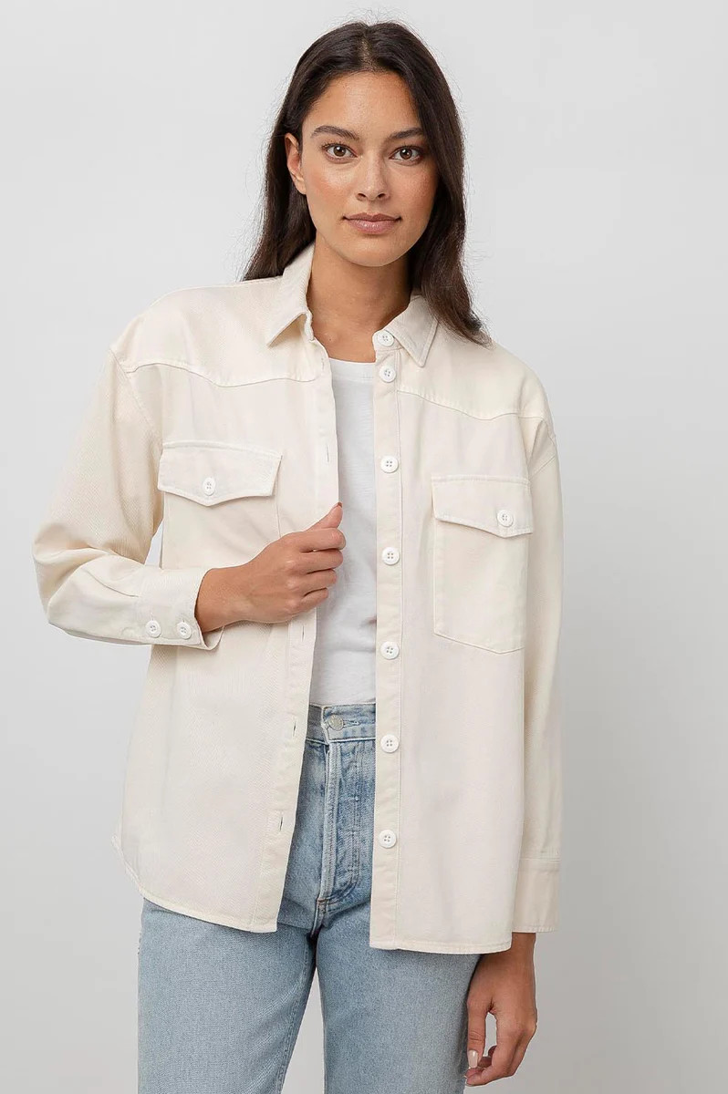 AUGUST SHIRT JACKET - ECRU | Rails