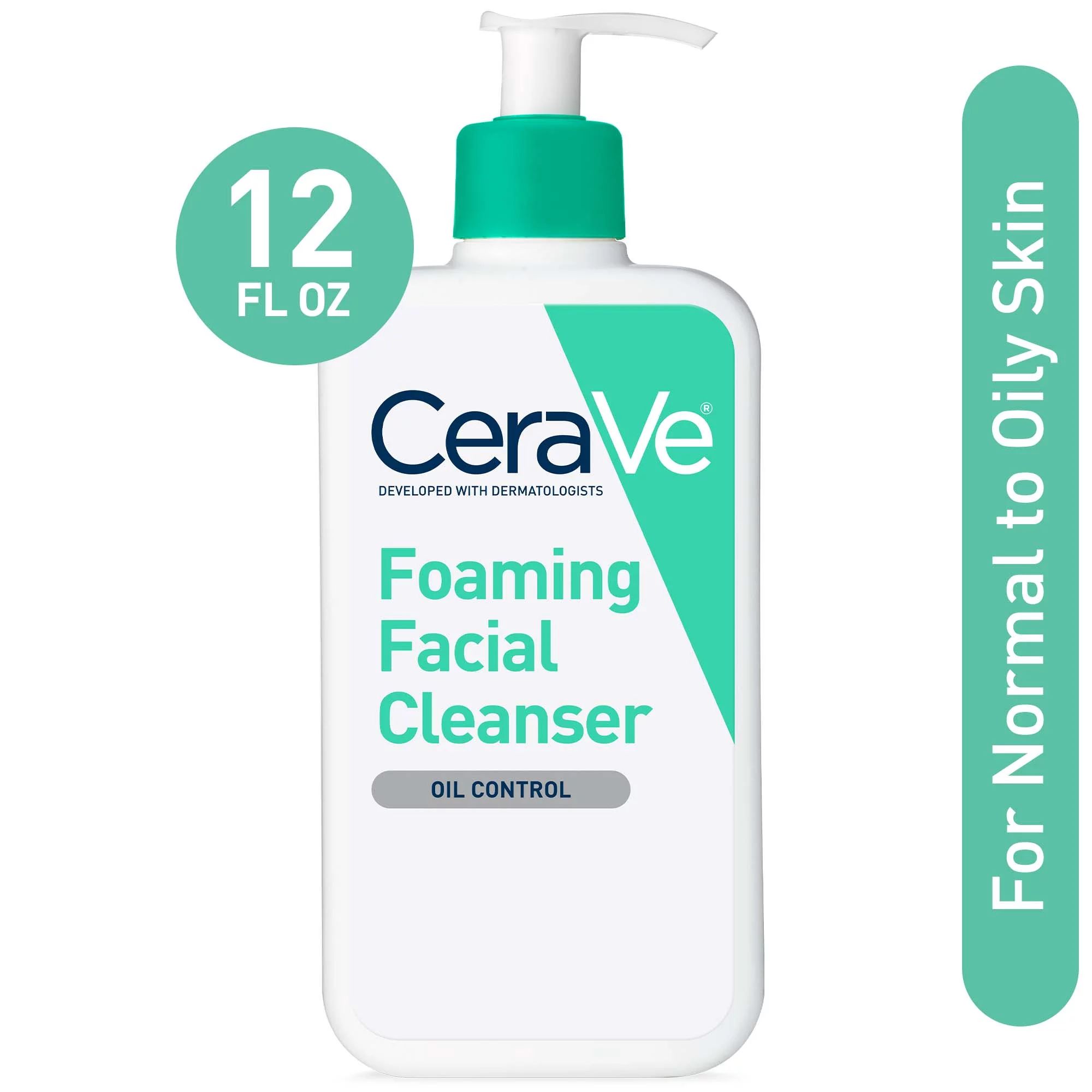 CeraVe Foaming Face Wash, Face Cleanser for Normal to Oily Skin, 12 fl oz. | Walmart (US)