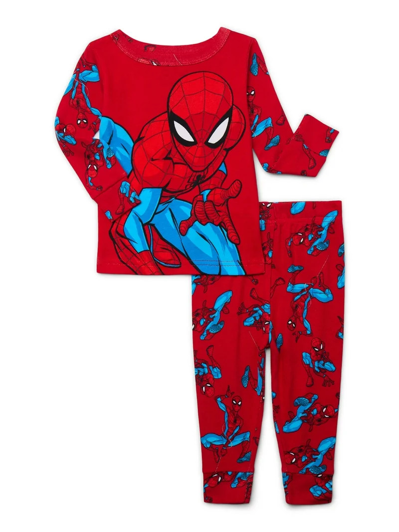 Spider-Man Toddler Long Sleeve Top and Pants Pajama Set, 2-Piece, Sizes 12M-5T | Walmart (US)