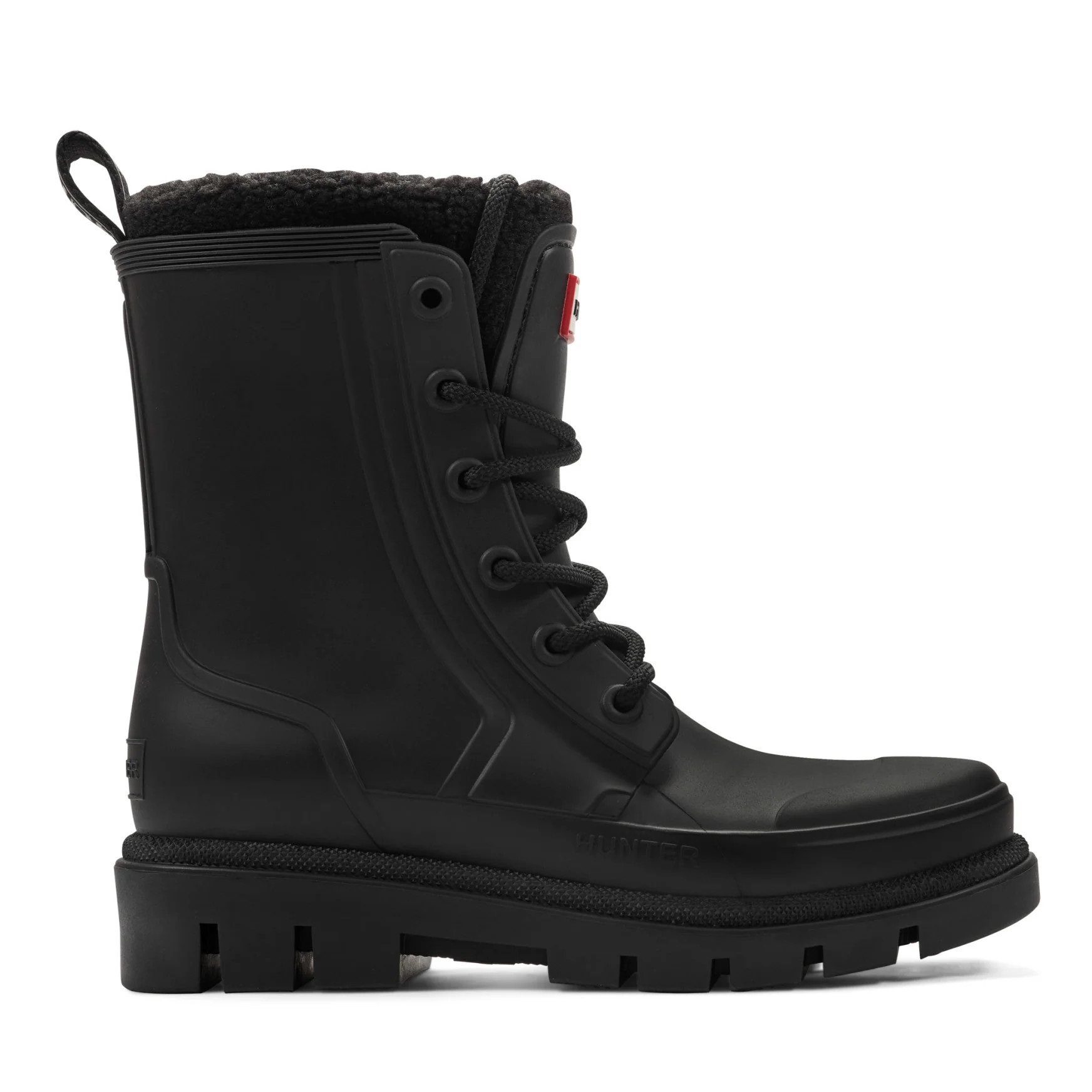Women's Diana Insulated Lace-Up Waterproof Booties - Black/Black | Hunter Boots | Hunter Boots