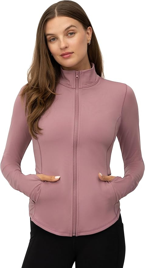 90 Degree By Reflex Women’s Lightweight, Full Zip Running Track Jacket | Amazon (US)