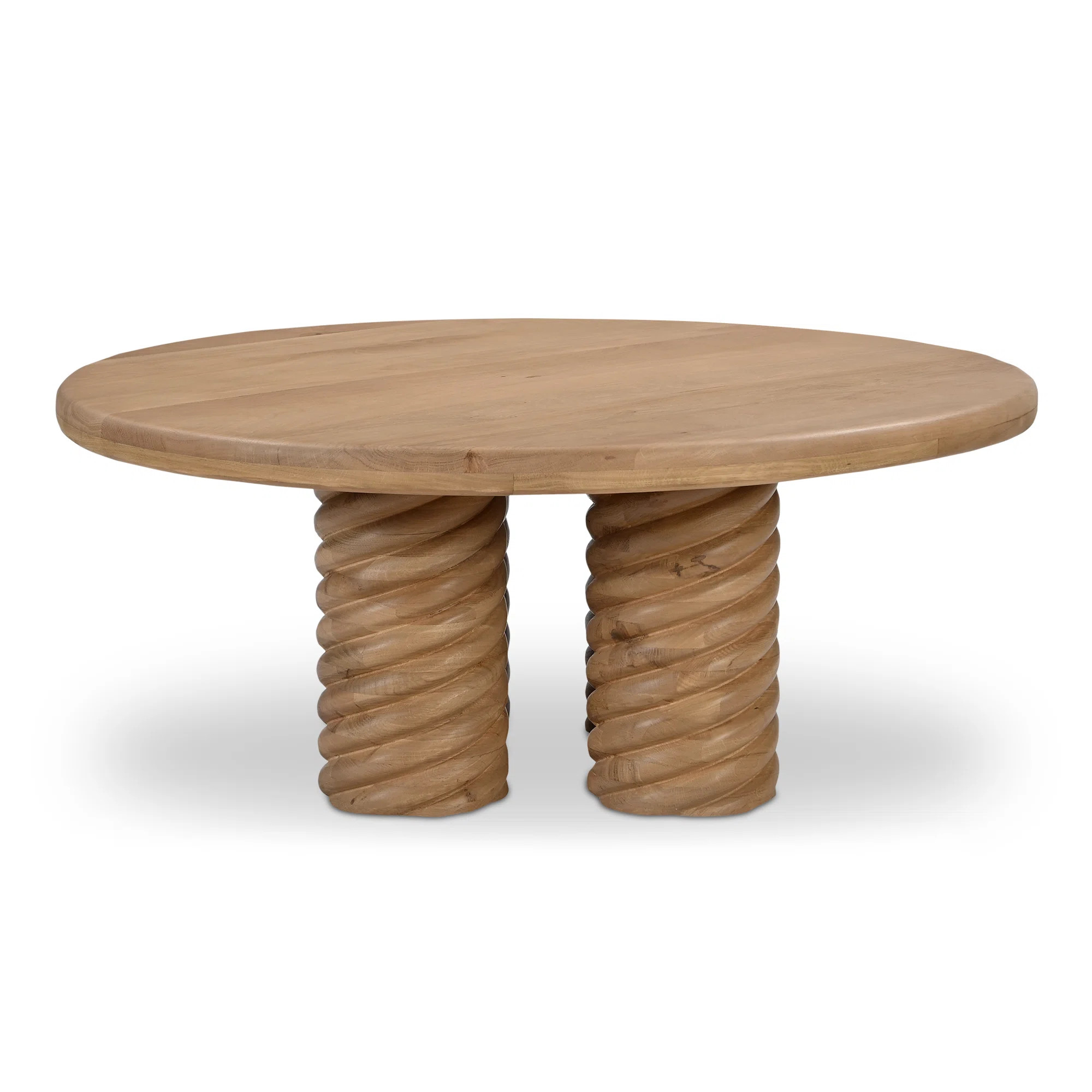 Treccia Round Coffee Table Oak | Wayfair North America