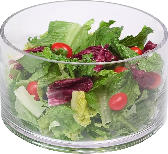Artland 9.5" Round Glass Bowl, Clear | Fruit and Salad Bowl, Centerpiece Serving Bowl - Ingredien... | Amazon (US)