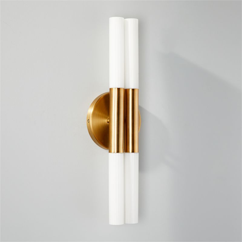 Bella Fluted Brass Wall Sconce | CB2 | CB2