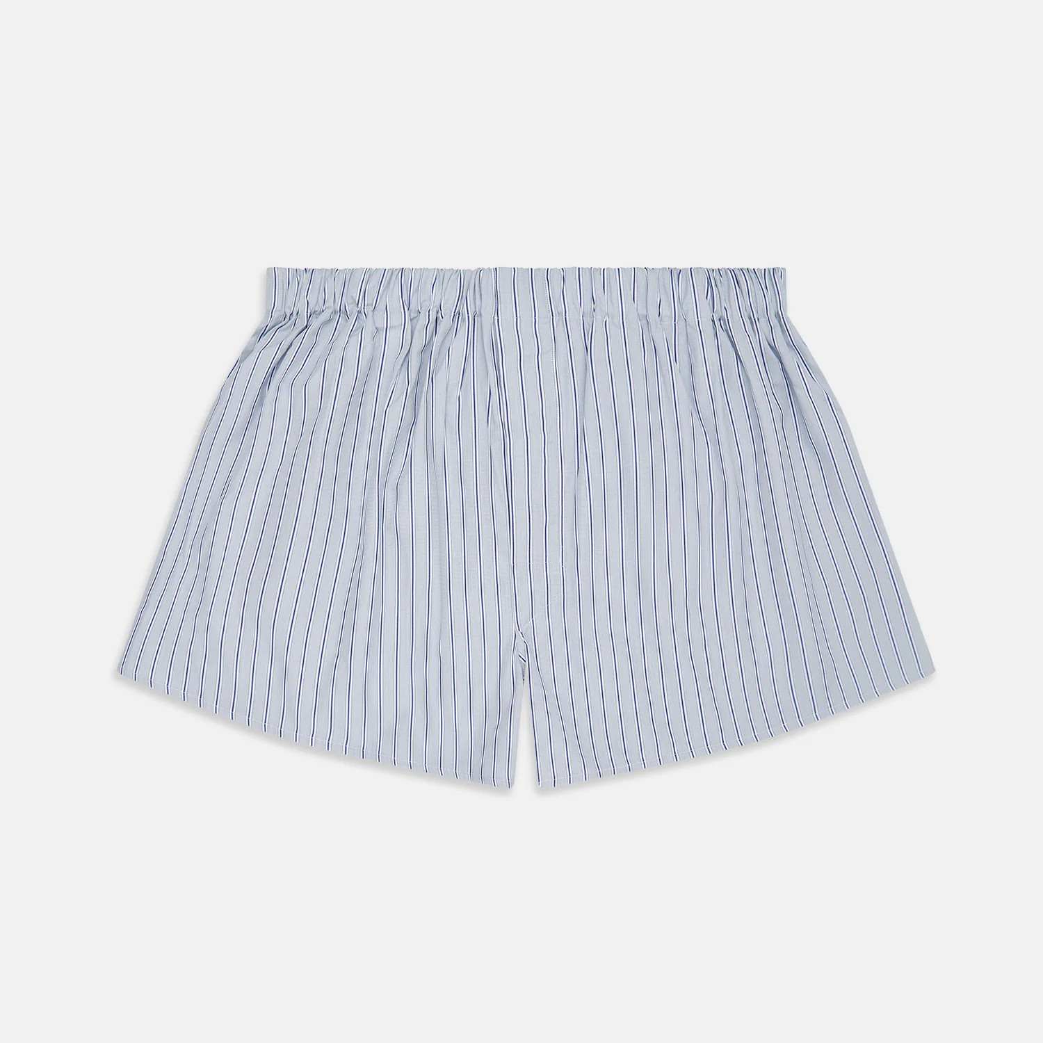 Navy & Blue Stripe Cotton Boxer Shorts | Turnbull & Asser