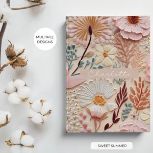 Wildflower Hardcover Personalized Journal, Customized Notebook for Women - Etsy | Etsy (US)