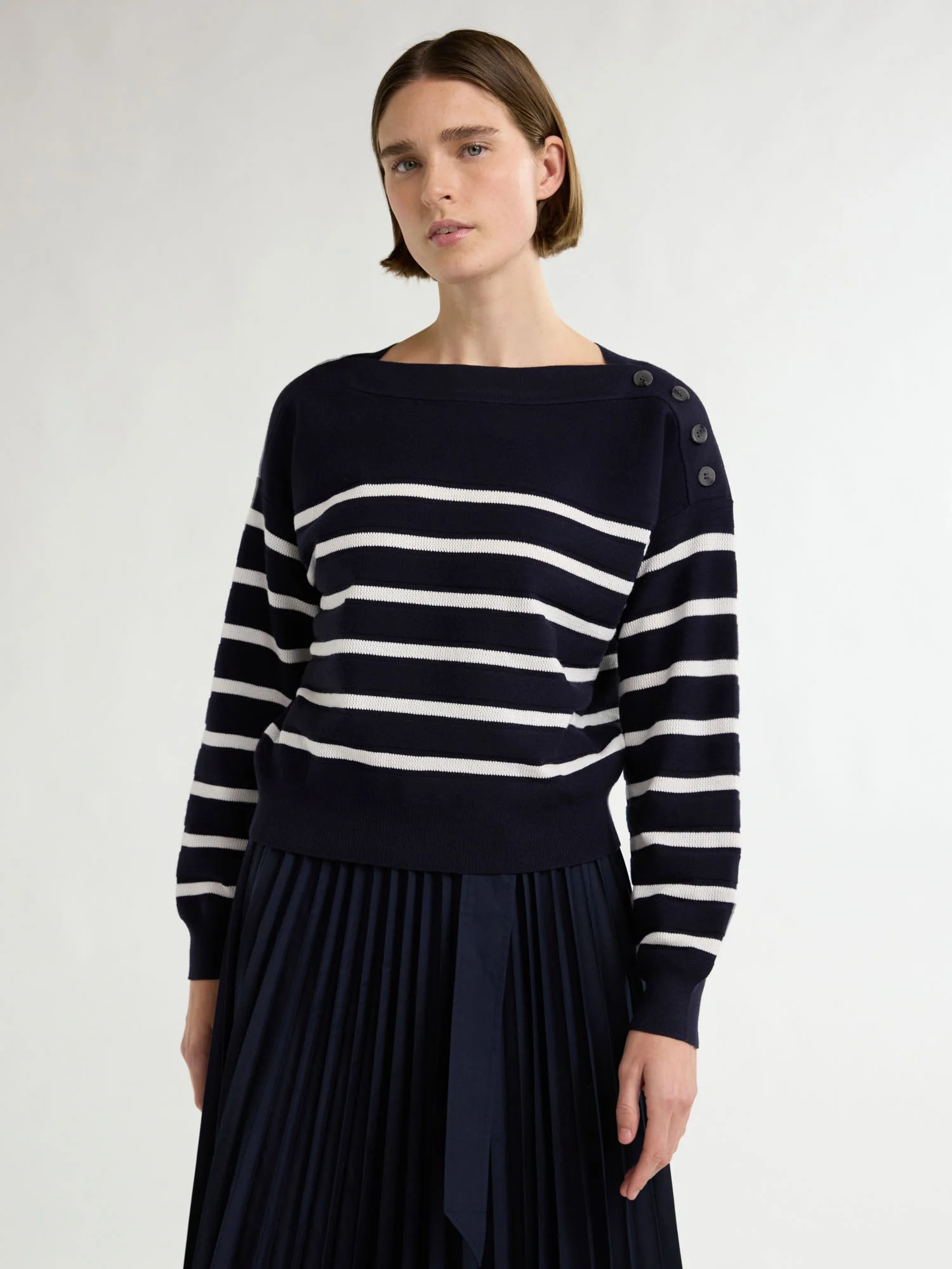 Free Assembly Women’s and Women's Plus Cropped Button Shoulder Sweater with Long Sleeves, Light... | Walmart (US)