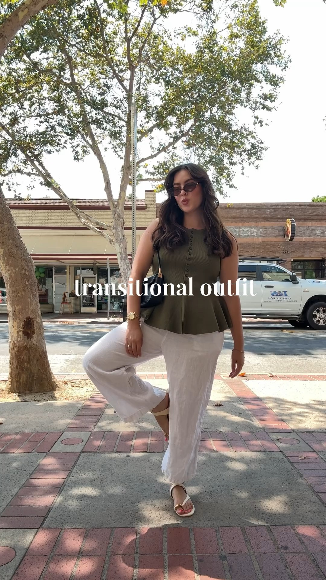 Cute ootd for a day out — wearing a peplum top (size medium) & white linen pants for a fresh look 

#LTKSeasonal #LTKSaleAlert #LTKStyleTip