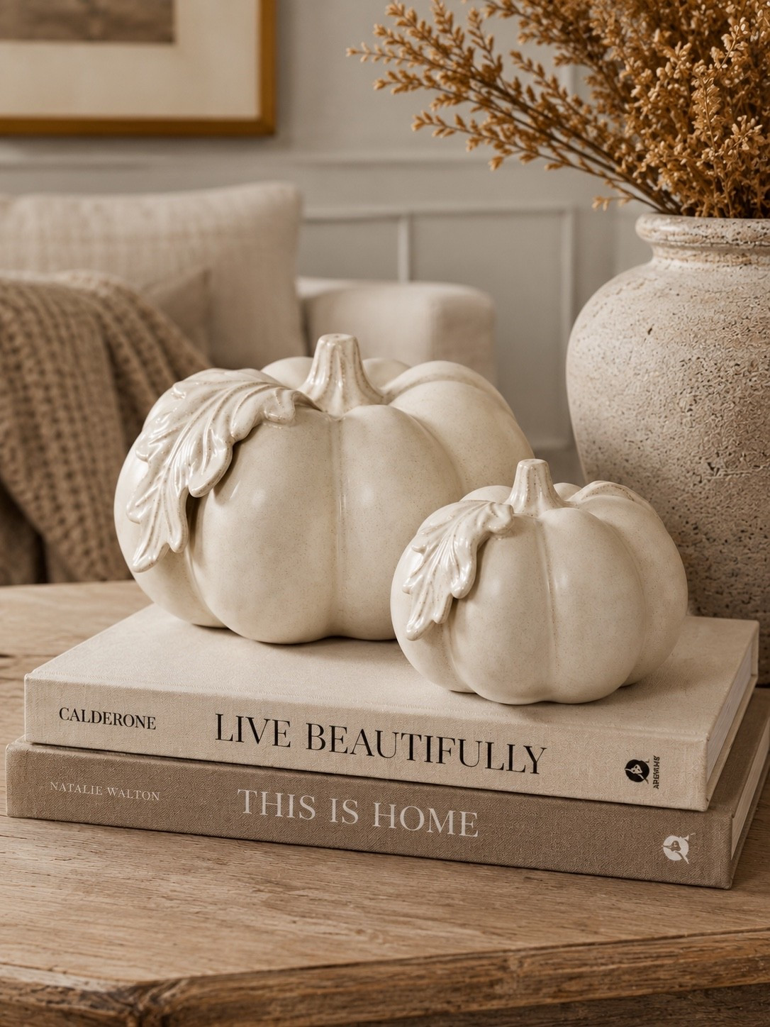 These Threshold ceramic pumpkins are the neutral fall decor staple I’ve been waiting for! 🤍🍂 The creamy finish and delicate leaf detail make them perfect for coffee tables, bookshelves, entryway tables, mantels, and kitchen styling. Cozy, timeless, and easy to mix with any fall decor.

✨ Threshold fall decor
✨ Ceramic pumpkin decor
✨ Neutral fall home decor
✨ Cozy autumn decorating
✨ Coffee table decor
✨ Bookshelf styling
✨ Mantel decor
✨ Entryway decor
✨ Pumpkin centerpiece
✨ Modern farmhouse decor
✨ Fall living room decor
✨ Target home finds
✨ Autumn home styling
✨ Seasonal home decor

#LTKSeasonal #LTKHome