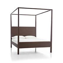 Keane Wenge Canopy Bed | Crate and Barrel | Crate & Barrel