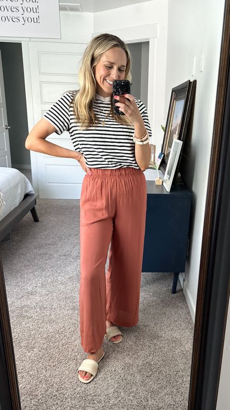 H & M striped tee along with these amazing linen pants from H & M!

Both TTS 

#LTKunder50 #LTKfit #LTKFind