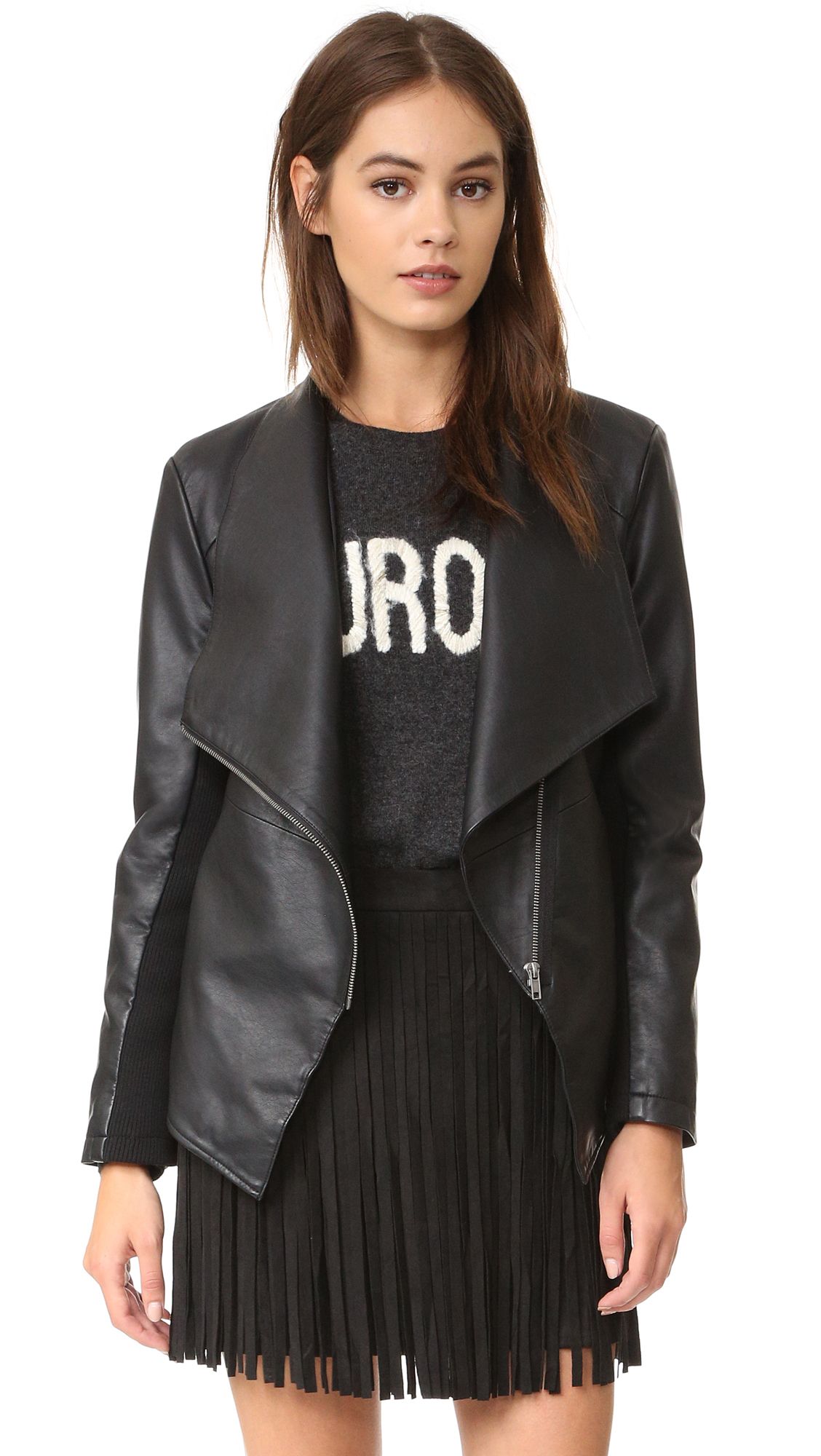 Bb Dakota Carmen Vegan Leather Jacket - Black | Shopbop