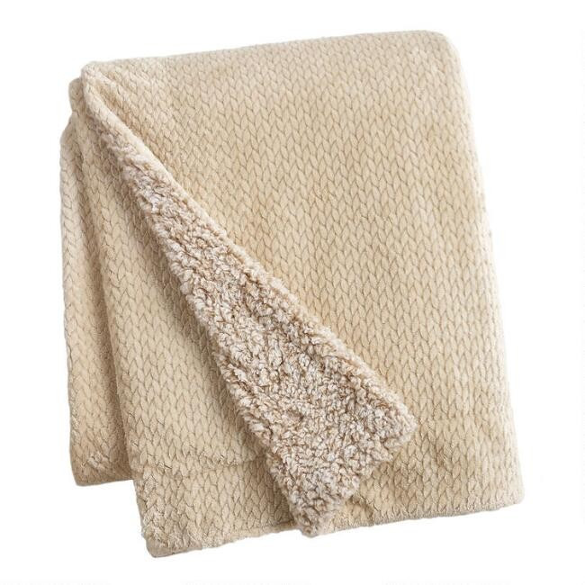 Soft Sherpa Throw Blanket | World Market