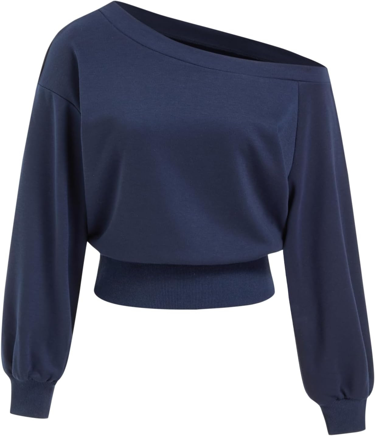 CIDER Off Shoulder Sweatshirt for Women Basic Casual Long Sleeve Pullover Fall Fashion | Amazon (US)