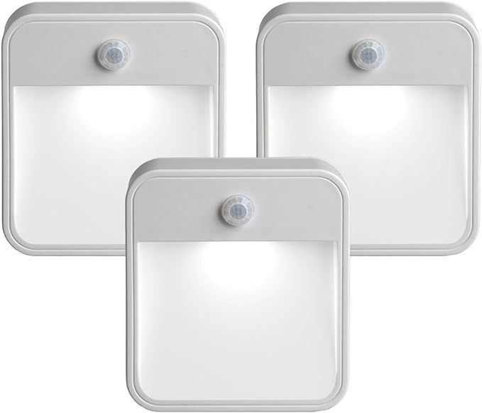 Mr. Beams MB 723 MB723 Battery-Powered Motion-Sensing LED Stick-Anywhere Nightlight, 3-Pack, Whit... | Amazon (US)