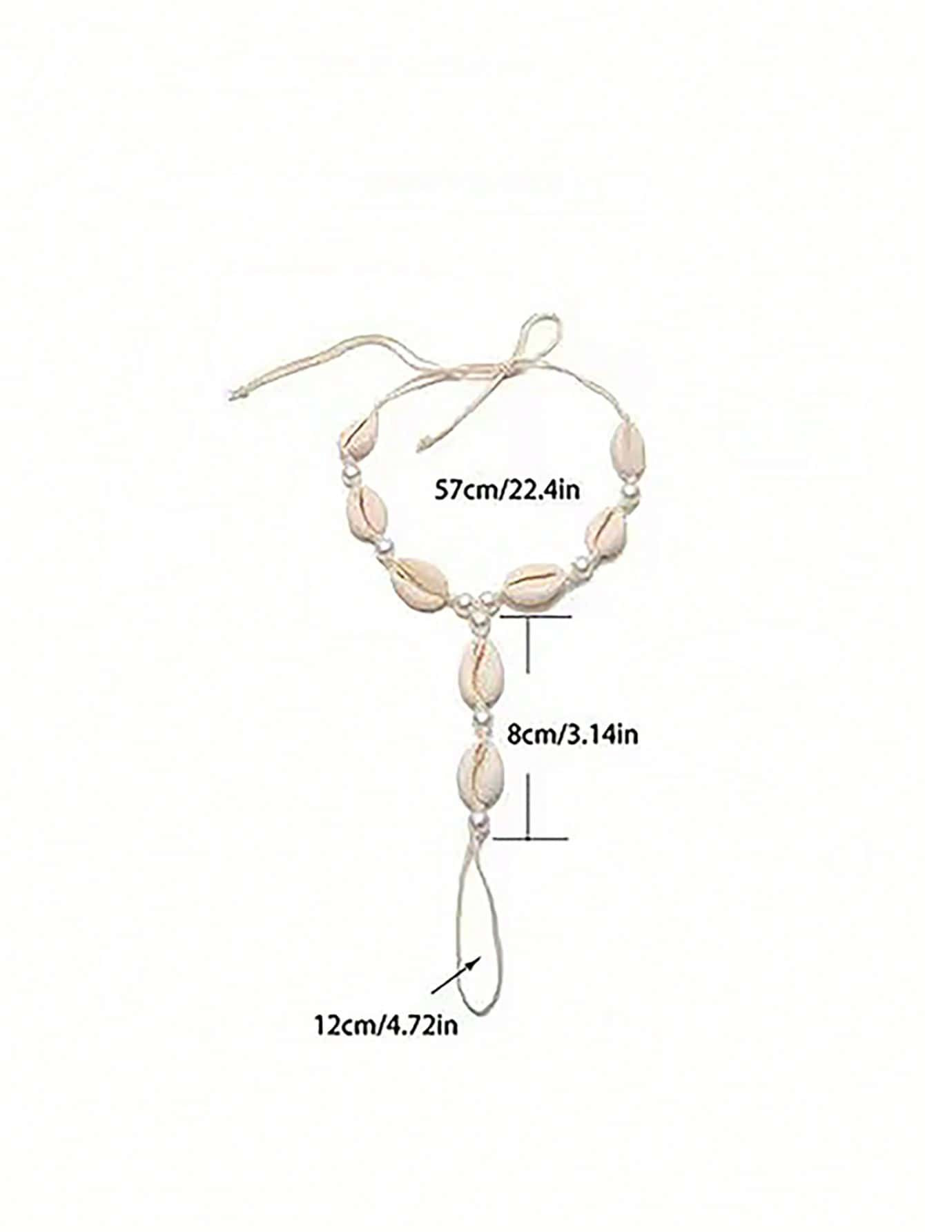 1pc Boho Shell Decor Mittens Anklet For Women For Summer Beach Decoration | SHEIN