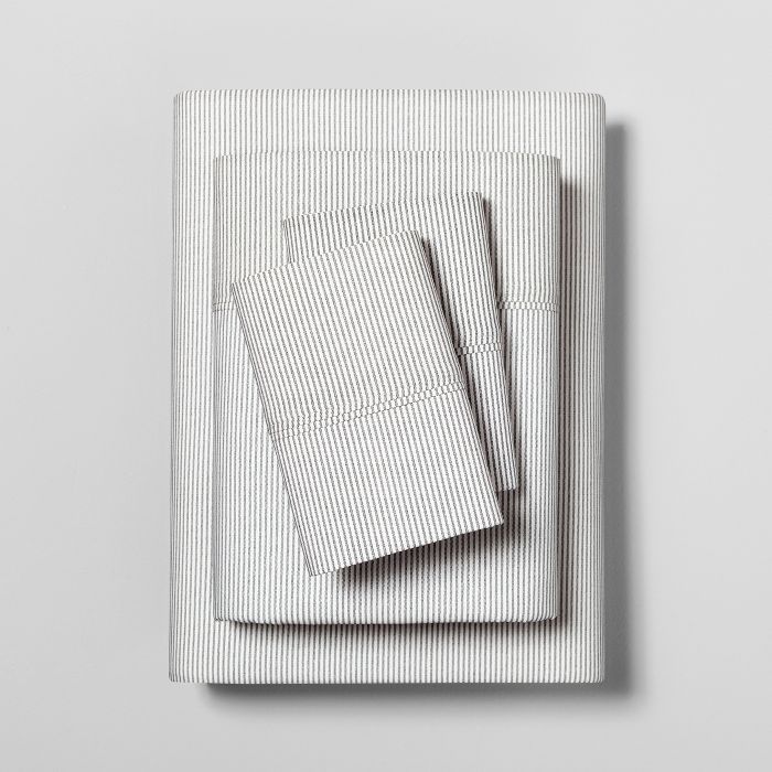 Microstripe Printed Organic Sheet Set - Hearth & Hand™ with Magnolia | Target