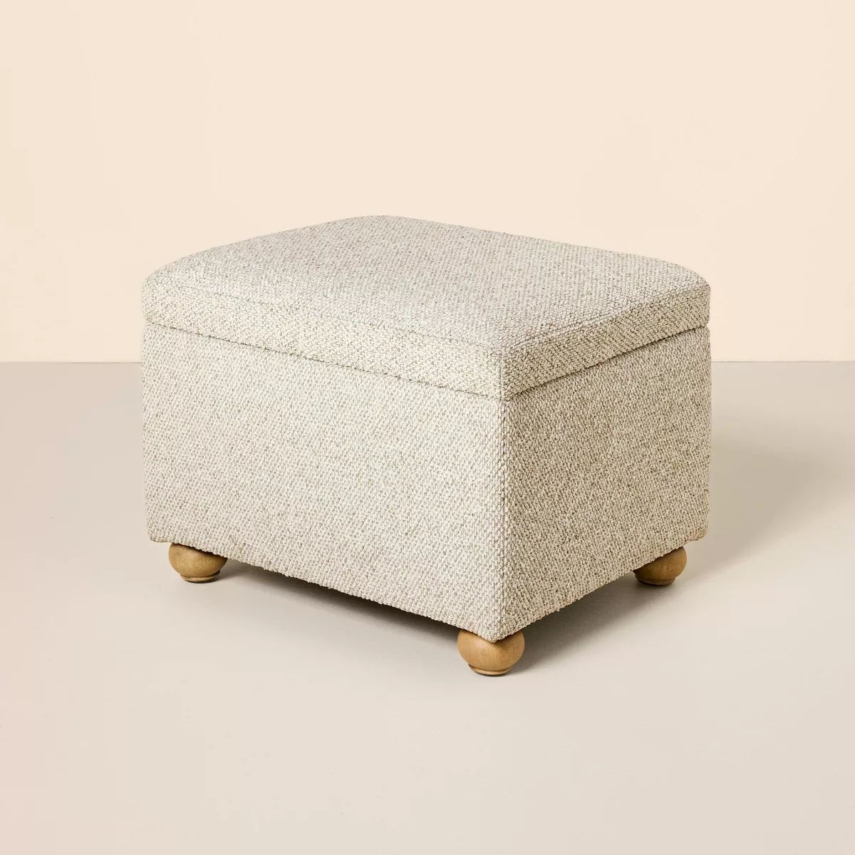 Upholstered Storage Ottoman Natural/Brown - Hearth & Hand™ with Magnolia | Target