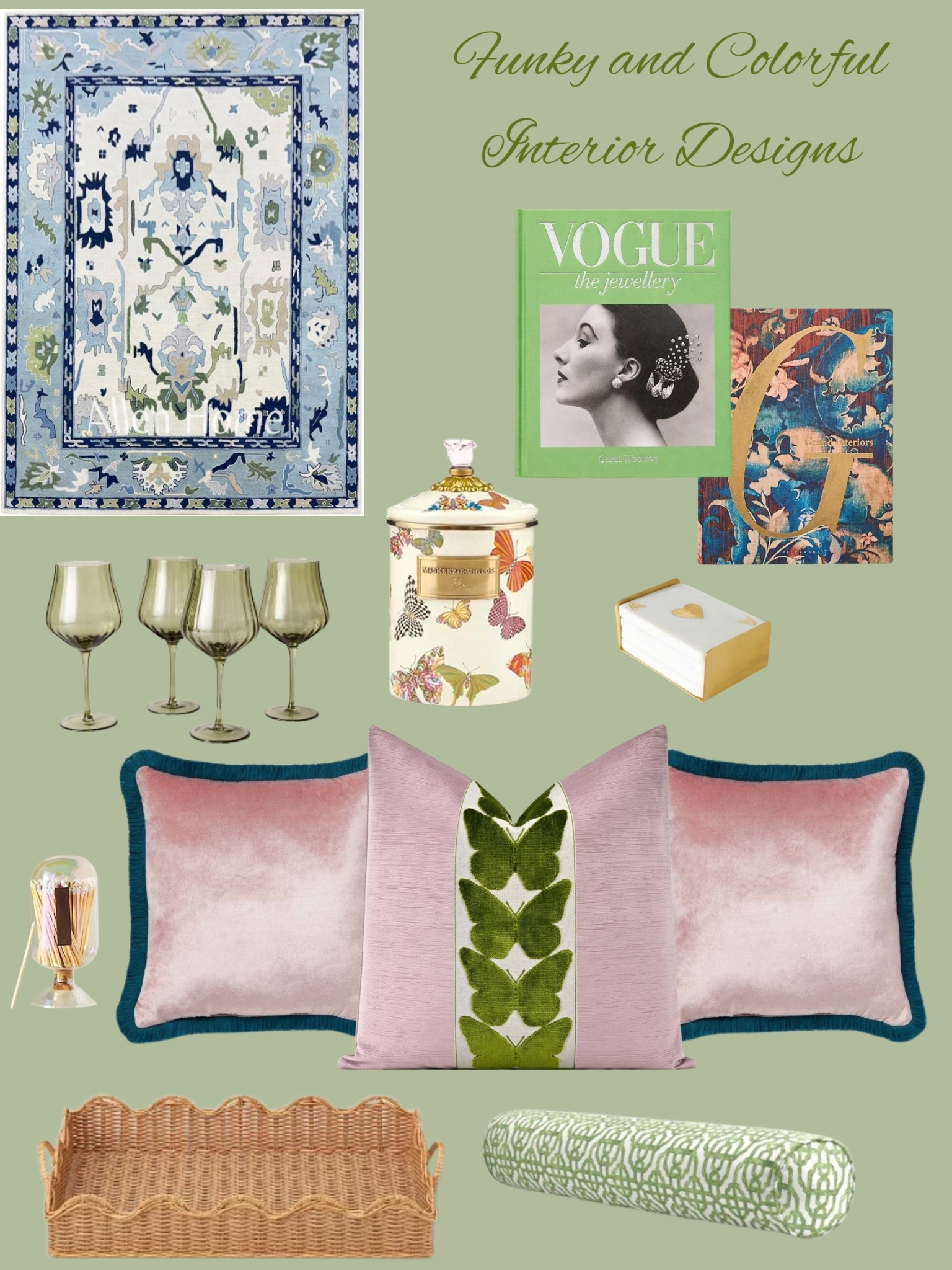 my first interior design edit and IM OBSESSED! This is the perfect blend of art and fashion! It’s a colorful collective of fun patterns and ideas 🦋💚🎀

#LTKStyleTip #LTKHome #LTKU