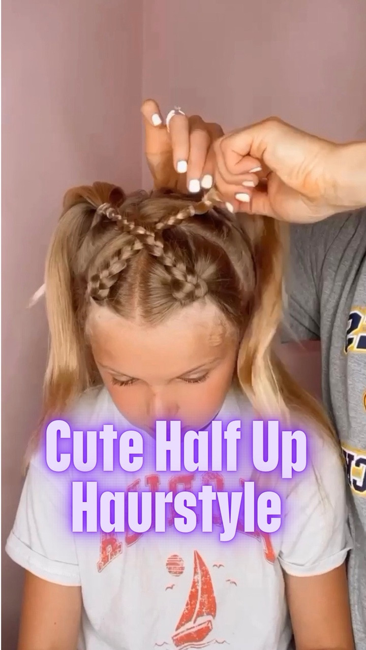 CUTE HALF UP HAIRSTYLE 🩷 This is such a cute and easy half up hairstyle! I just love this one for my daughter! Excited to share with you! Love for you to follow for daily hairstyles! ✨

#LTKKids
