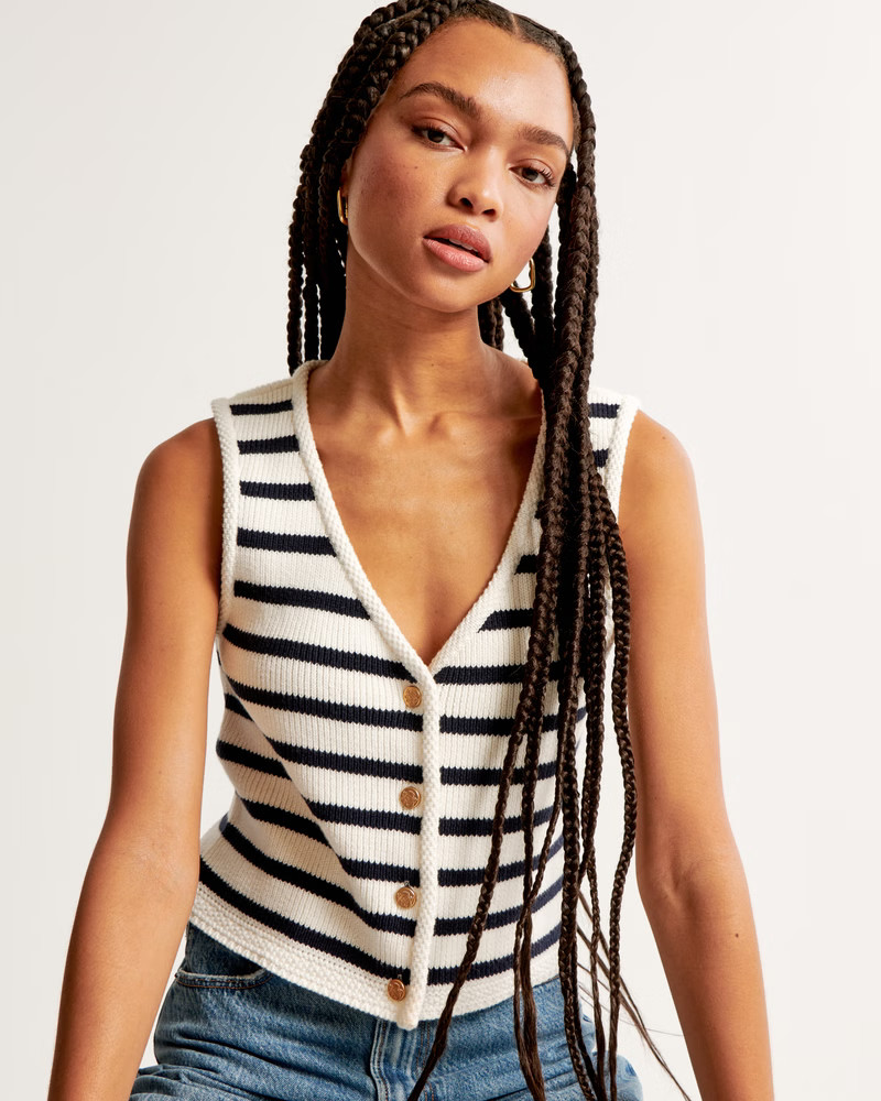 Button-Up Sweater Vest | Abercrombie & Fitch (US)