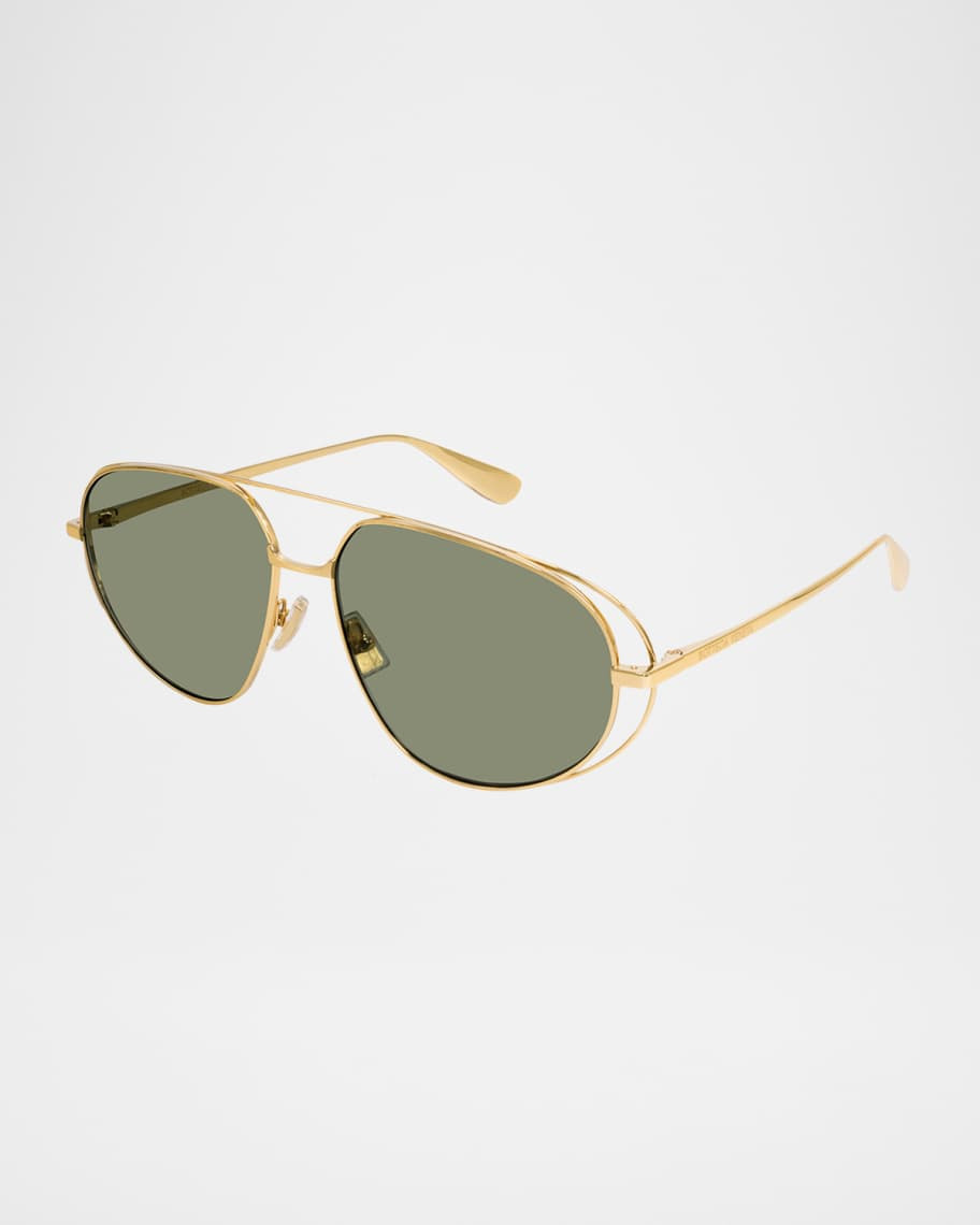 Cutout Metal Aviator Sunglasses | Neiman Marcus
