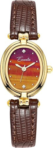 CARLIEN Womens Fashion Small Gold Oval Quartz Watches Vintage Leather Band Waterproof Luxury Casu... | Amazon (US)