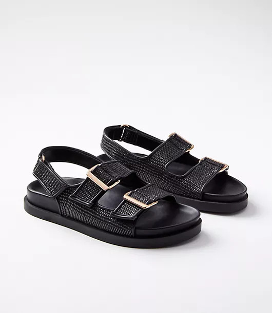 Loft Double Strap Molded Footbed Sandals | LOFT