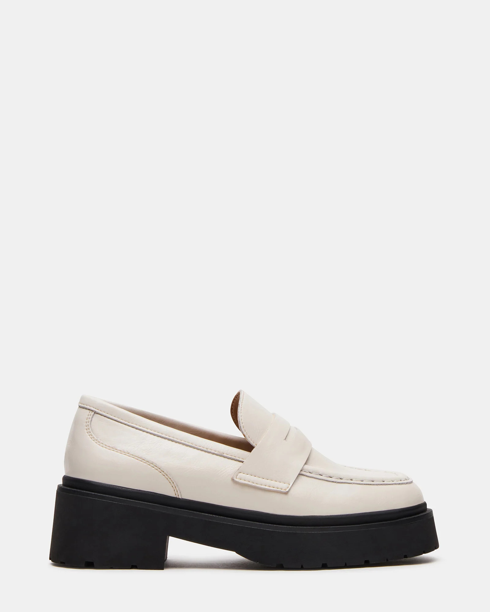 LAYKEN Bone Leather Platform Lug Women's Loafer | Steve Madden (US)