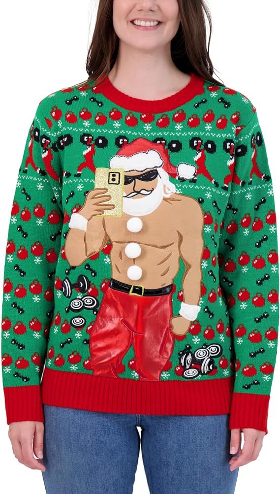 Holiday Hype Women's and Festive Ugly Christmas Holiday Party Pull Over Sweater, Men’s, Women... | Amazon (US)