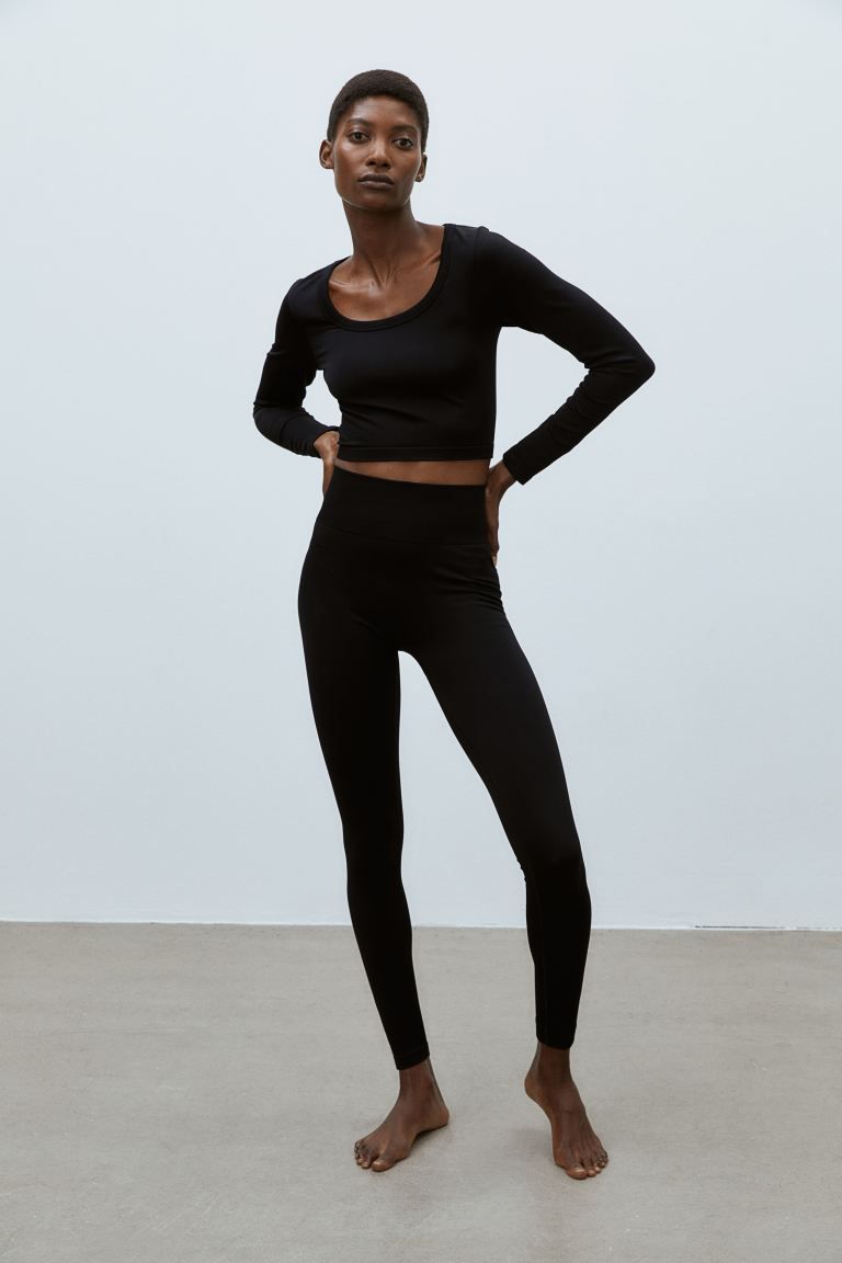 DryMove™ Seamless Cropped sports top | H&M (UK, MY, IN, SG, PH, TW, HK)