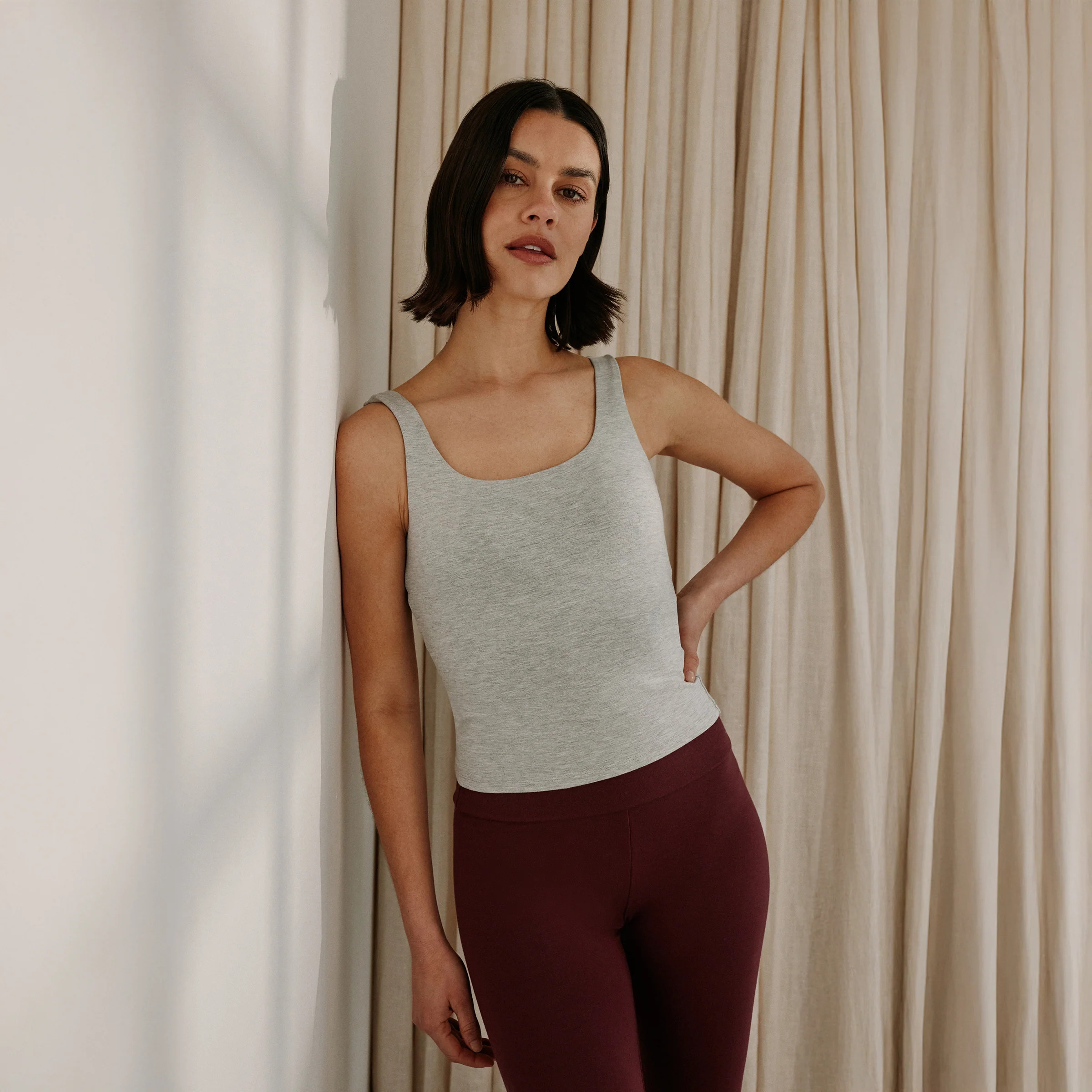 Lightweight Everyday Tank Top | Light Grey Marl | LOVALL
