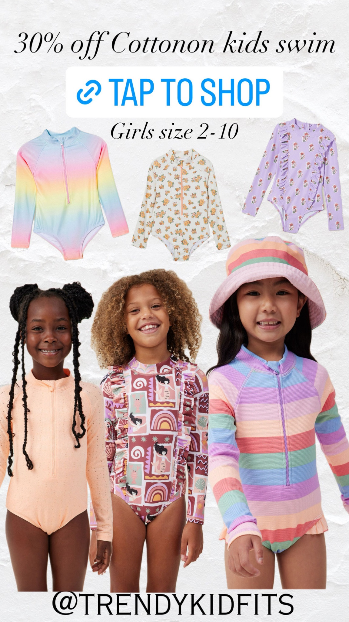 Long sleeve girls swimsuit 

#LTKSeasonal #LTKswim