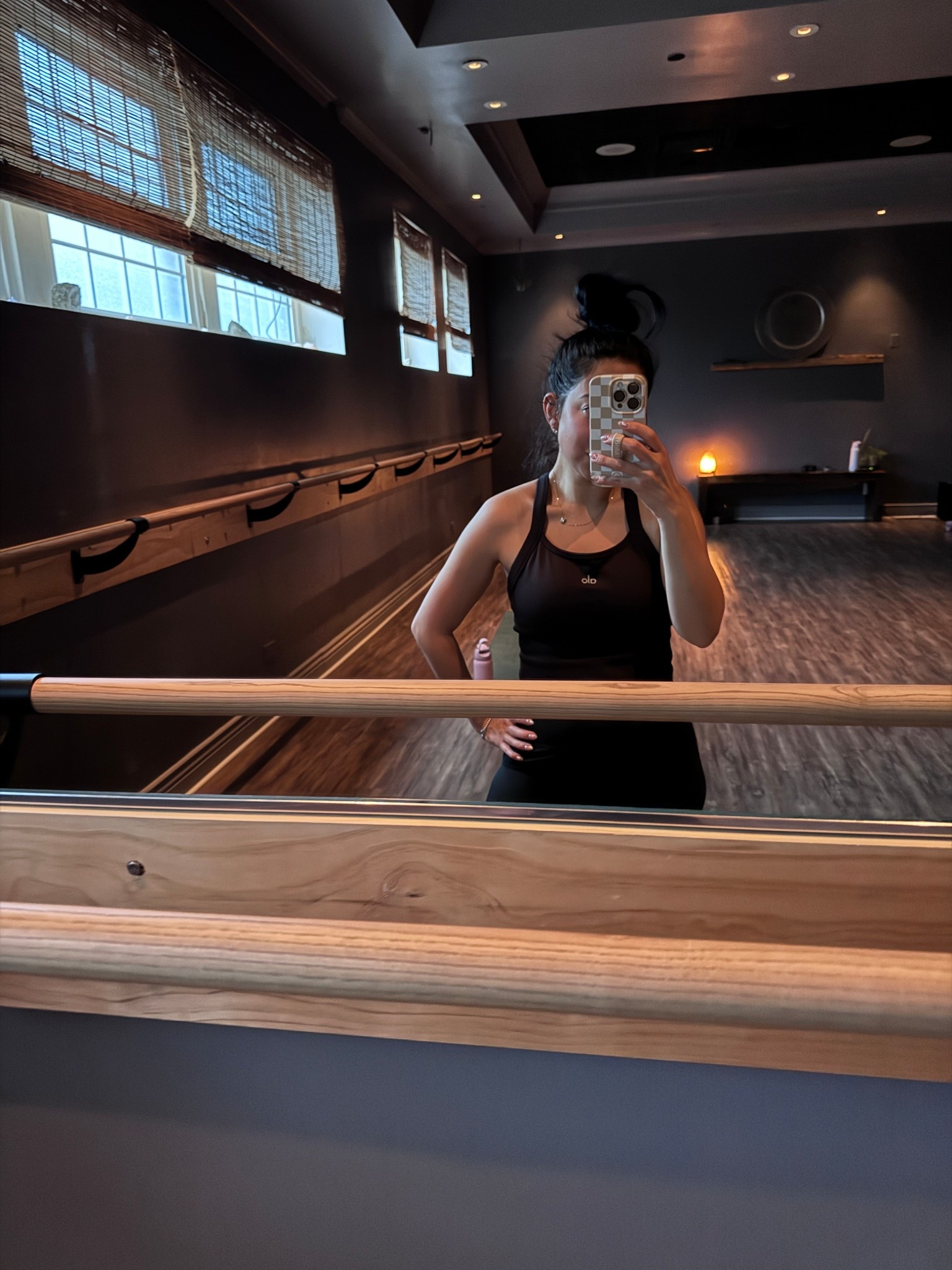 Alo Seamless Ribbed Favorite Bra Tank. Size Medium (runs on the tighter side… size up 1 if in between sizes. I’m normally a size small in shirts & 34B). 
Volare leggings are my go to barre leggings. 
Also linked my other fav leggings (align- size 4). 
I wore this target zip up jacket (linked). It looks just like a lululemon jacket I have but I actually like it way better (and more affordable)! Size small TTS. 

#LTKPetite #LTKfitnessgoals #LTKActive