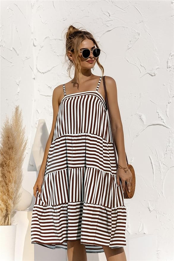 NUGKPRT Maternity Clothes,Summer Maternity Dress Pregnant Women Backless Clothes S Brown | Amazon (US)