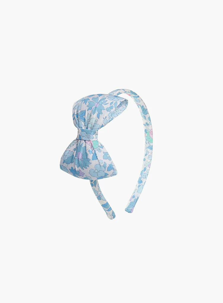 Blue Peppa Meadow Big Bow Alice Band | Trotters Childrenswear
